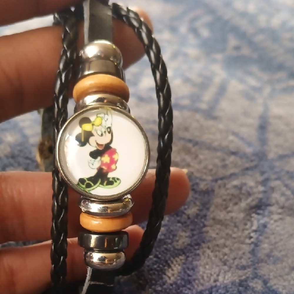 Black and Silver Minnie Mouse Bracelet